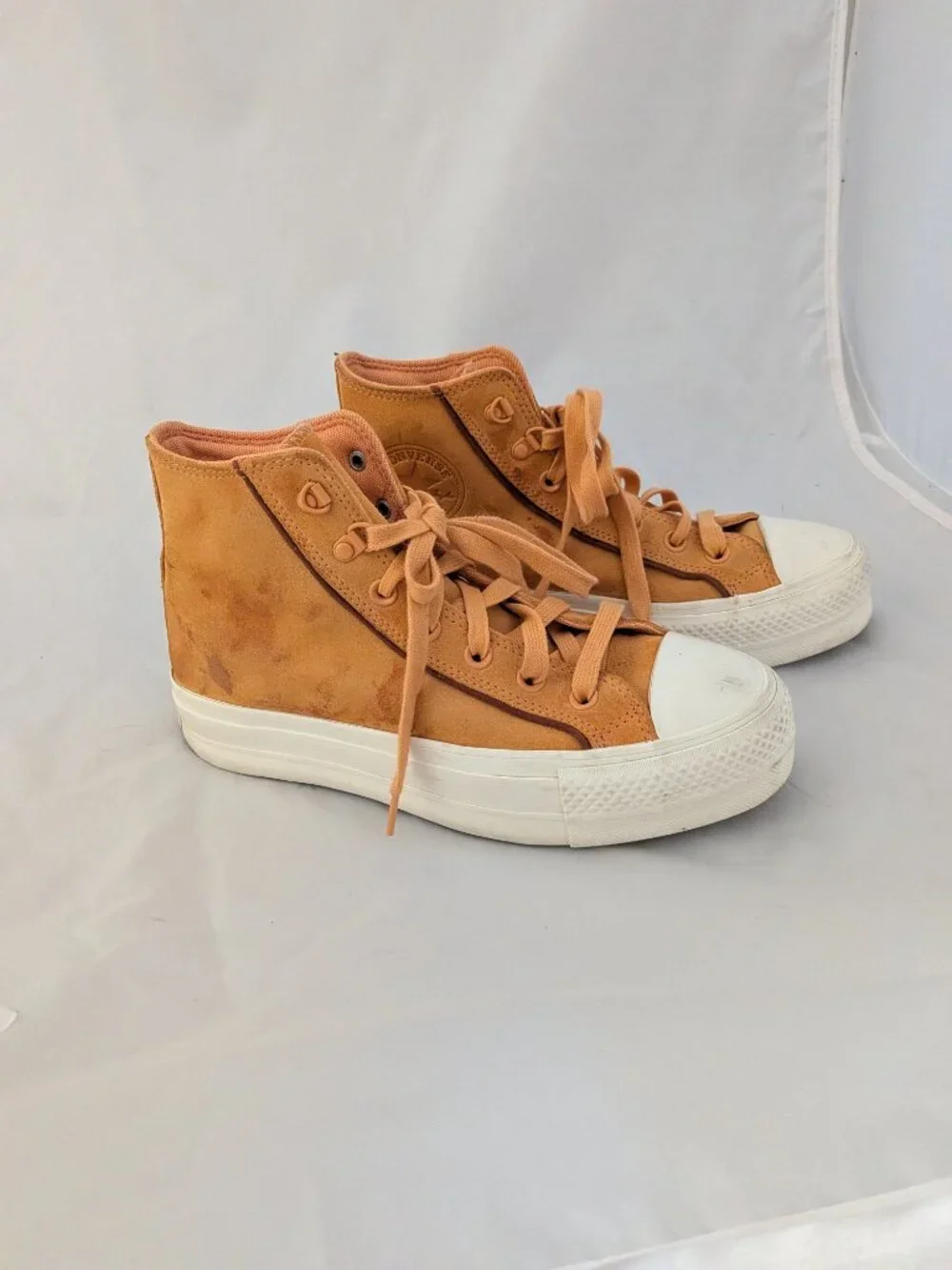 Converse Chuck Taylor All Star Lift Platform Suede Shoes Womens 7.5
